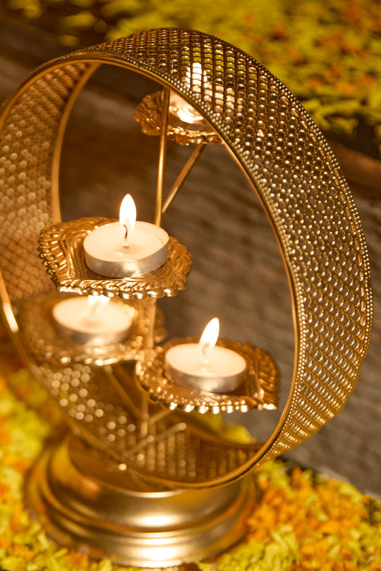 Round Tea Light Diya Set