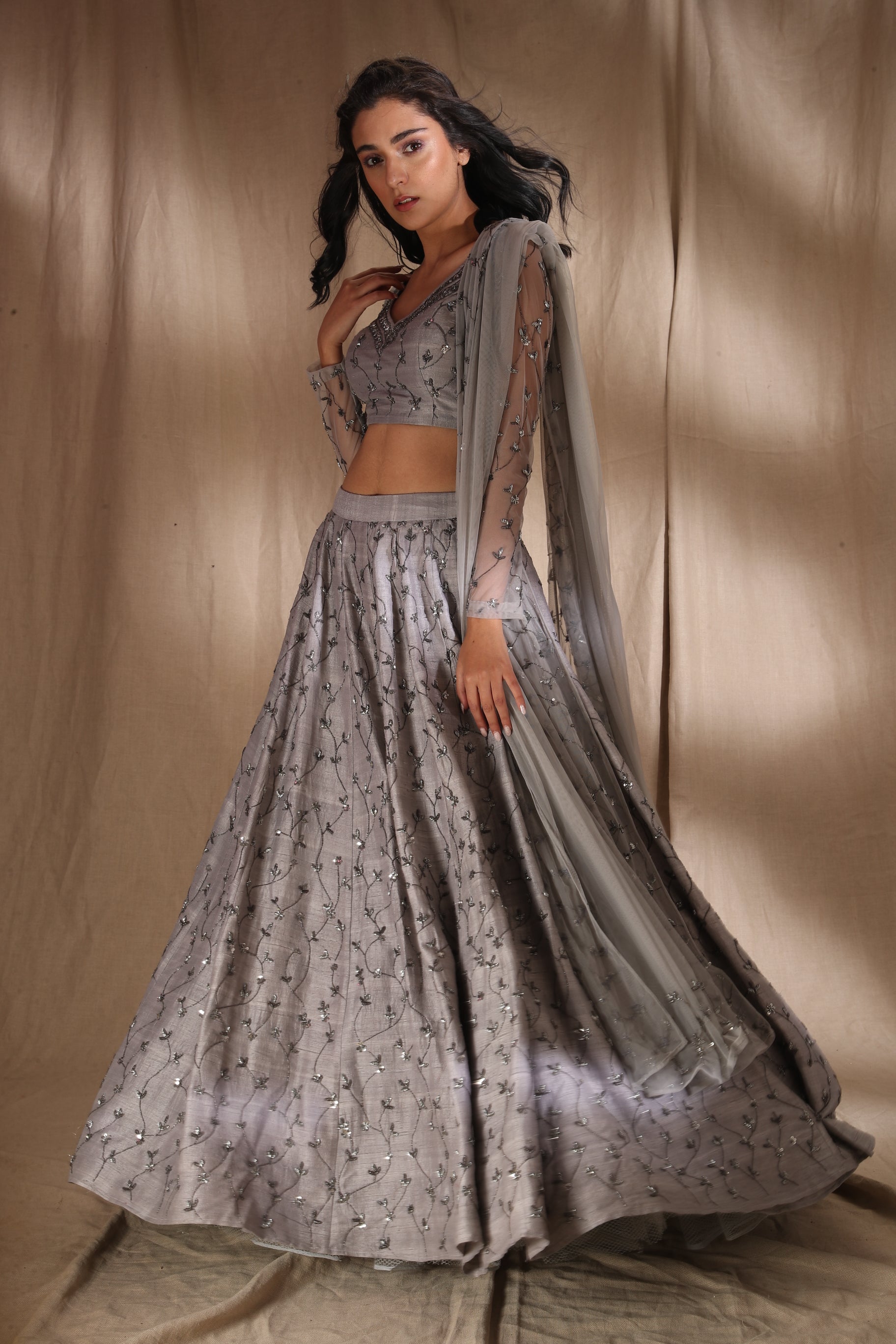 Sophisticated Grey Lehengas - Elegance for Every Occasion - Seasons India